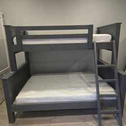 Twin Over Full Bunk Bed With Mattress 
