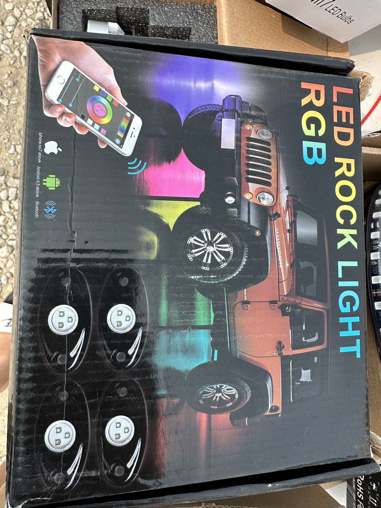 Chipcolor 12 Pods LED Rock Lights Kit, APP/RF Control Multicolor MagicRGB Underglow Neon Lights Waterproof Brake Light Music Mode Exterior Rock Lights
