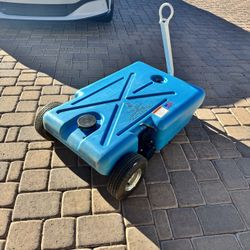 RV portable waste tank four wheeler