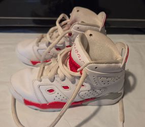 Nike Air Jordan 6 Kids Shoes Size 12C White University Red DM1160-106 2021
