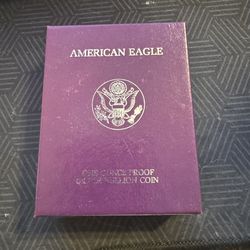 1986 S American Silver Eagle Proof Bullion Coin OGP COA.