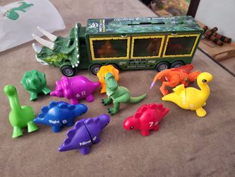 Dinosaur Storage Carrier Truck Toy Set