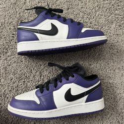 Air Jordan 1 Low GS 'Court Purple' 6Y 