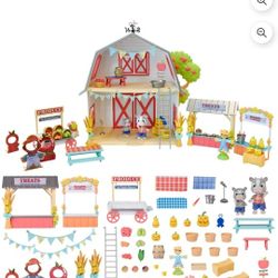Honey Bee Acres Harvest Festival, Doll Playset with Mini Figures, 62 Pieces, Children Ages 3+