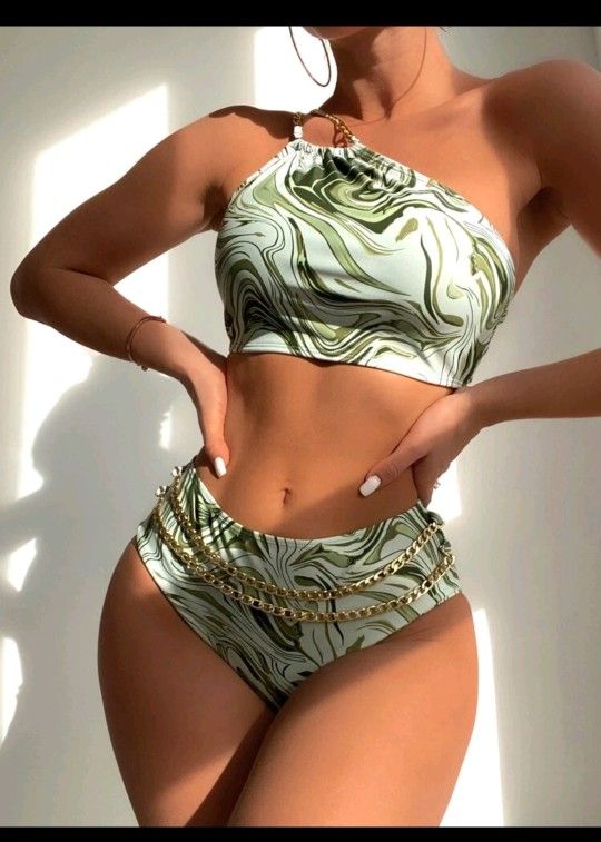 Green Marble Bikini