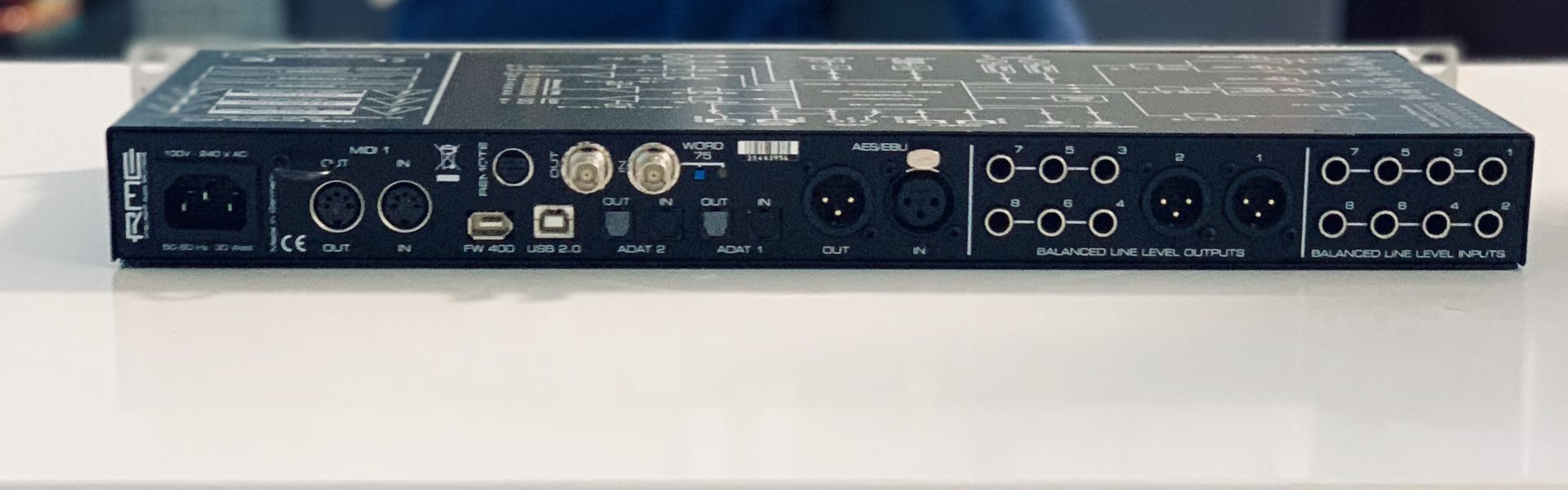 RME Fireface UFX 24 Bit 192KHz 30x30 Firewire Audio Interface