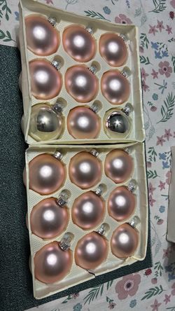 2 set of 9 Christmas glass ball ornamental