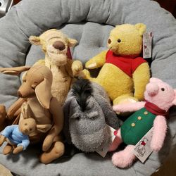 Christopher Robin Winnie The Pooh Plush Complete Set