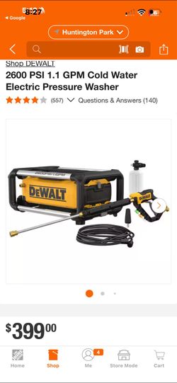Dewalt pressure washer