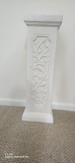 White Pedestal Stand  28" x9" x 9"