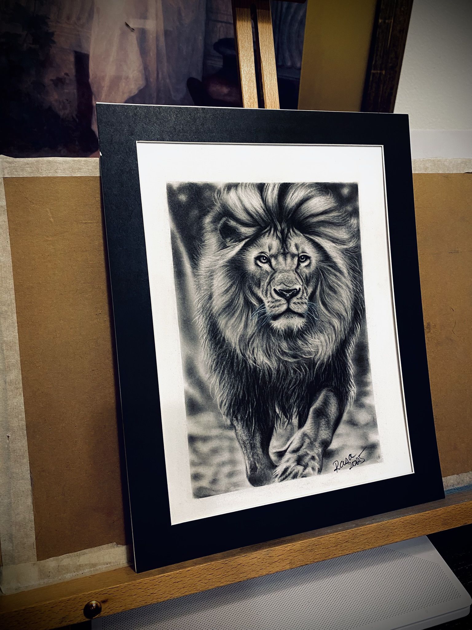 Original Drawing In Charcoal & Graphite