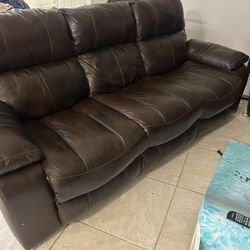 Leather Couches Reclining Bench.  Free 