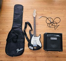 Peavey Raptor Plus EXP Electric Guitar & Fender Rumble 15 Amp Complete Bundle
