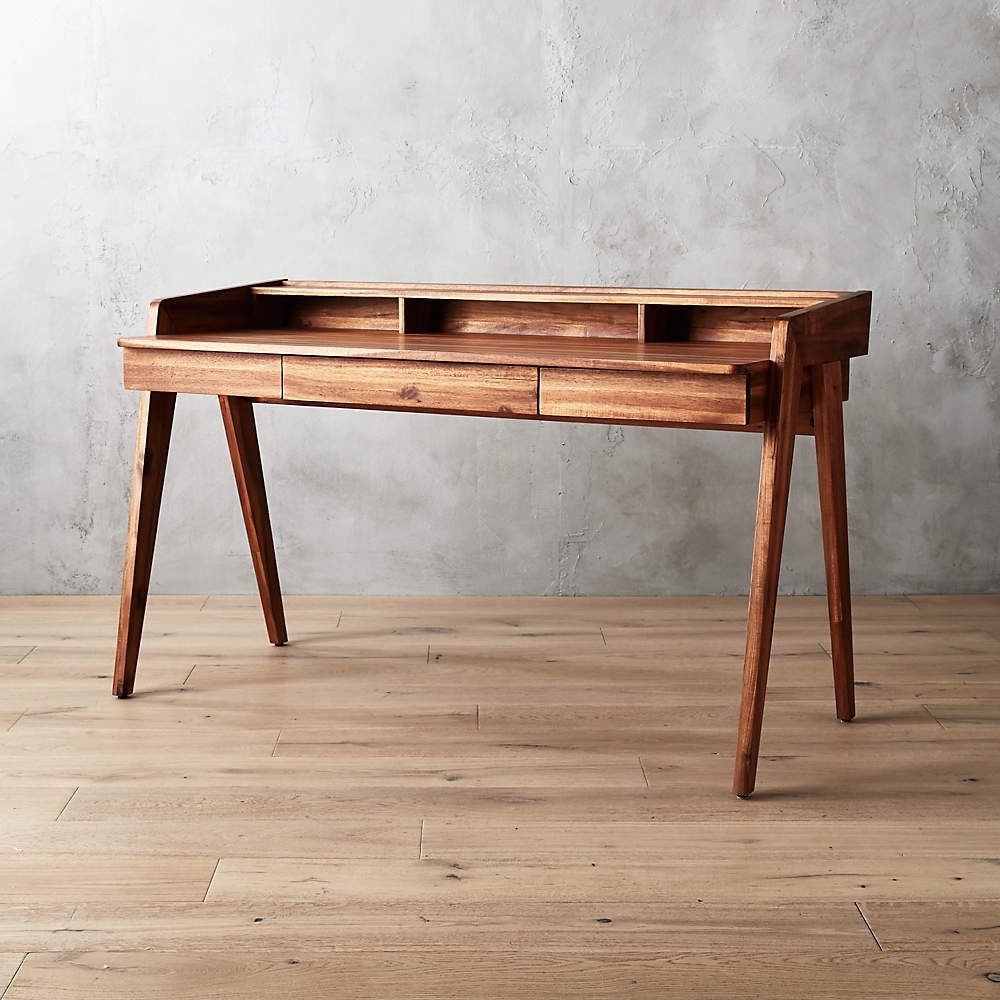 CB2 DROMMEN 3- DRAWER WOOD DESK