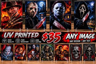 Custom UV Printed Horror Metal Signs