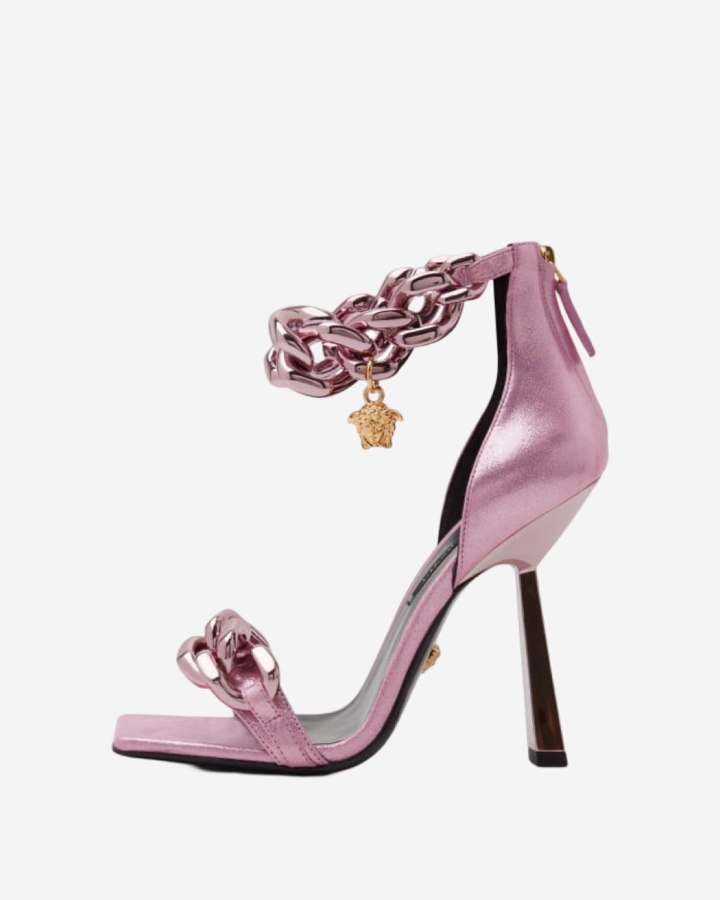 Versace Pink Chain Detail Stiletto Heels Size 40