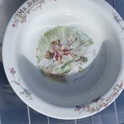 Two Vintage Baby  Plates 