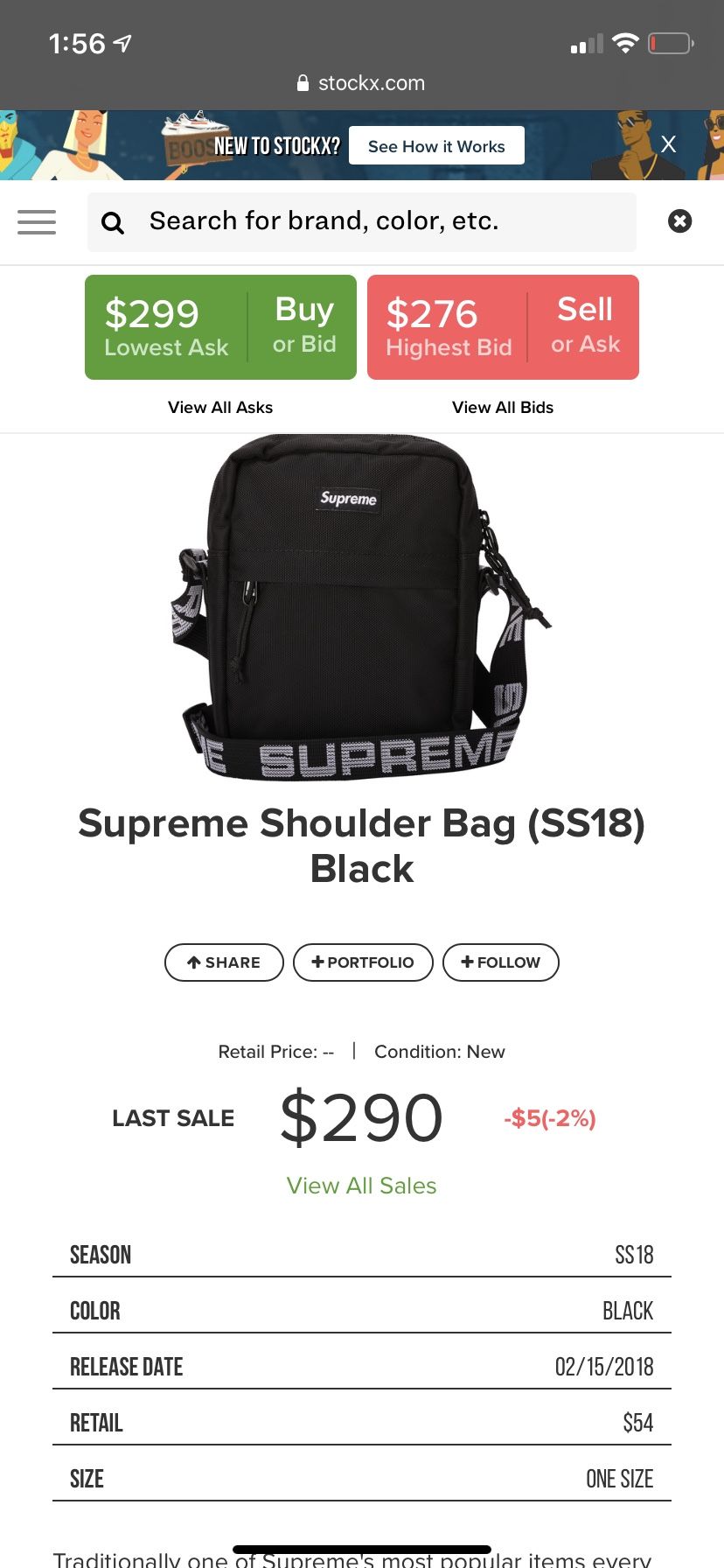 Supreme bag worn 1x