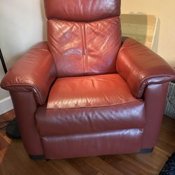 Dania Leather Reclining Armchair