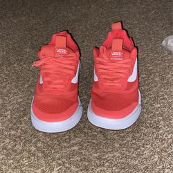 Coral Authentic Vans : Woman’s Size 8