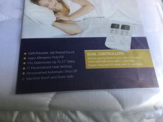Premium Diamond Quilted Heated Mattress Pad, Dual Controllers, QUEEN 60 x  80. NEW. SOUTH GATE pick up for Sale in South Gate, CA - OfferUp