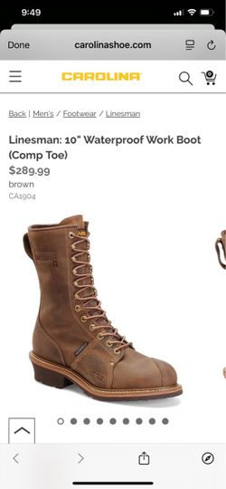 Carolina Linesman 10" Waterproof Work Boot