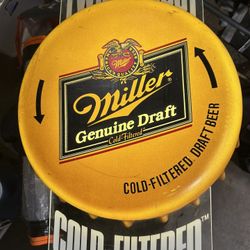 Vintage Miller Genuine Draft Bottle Cap Beer Light