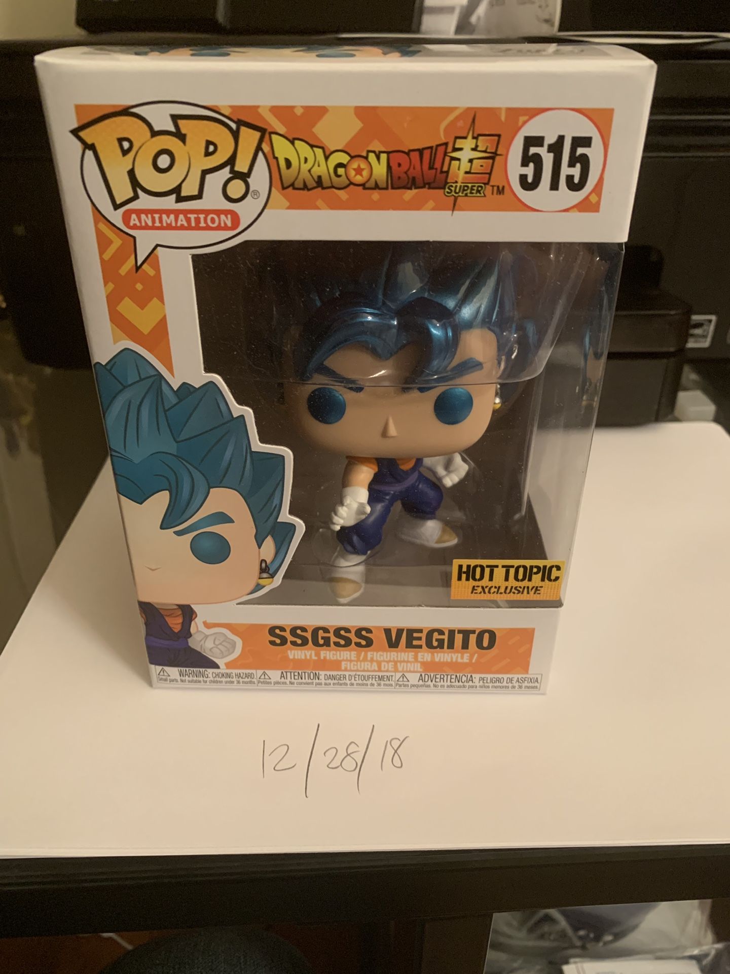 Vegito Pop Hot Topic Funko Pop SSGSS Vegito