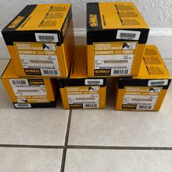 5 box new . CORDLESS CONCRETE NAILER DCN890075 QTY. 1005