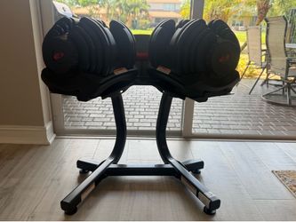 Bowflex SelectTech 1090 Adjustable Dumbbells (10–90 lbs) + Stand