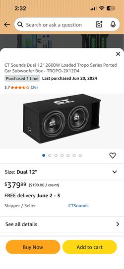 CT Sounds subwoofers 12”