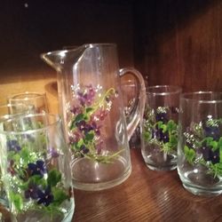 Pitcher And Six Glasses