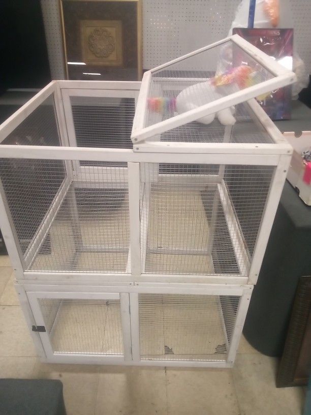 2 Pet Cages With Double Doors  Top & Side.