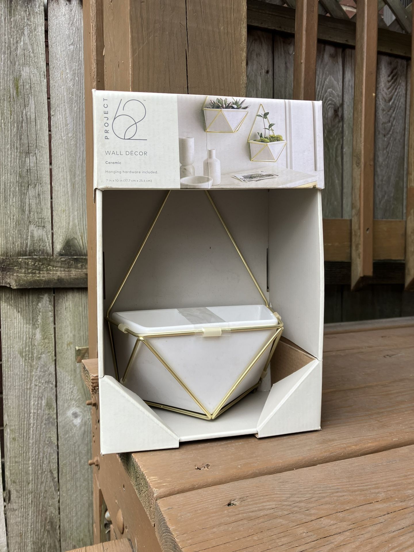 Project 62 Ceramic Hanging Succulent Planter - New In Box - See Description