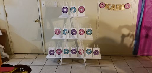 White candy bag shelves