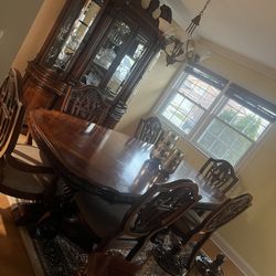 Dining table with China