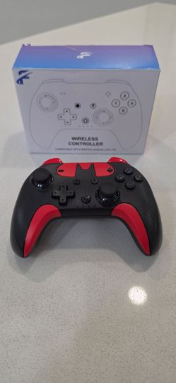 Wireless Gaming Controller Black and Red