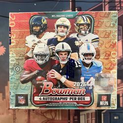 2026 Bowman Football NFL Factory Sealed Jumbo Hobby Box NEW SEALED 
