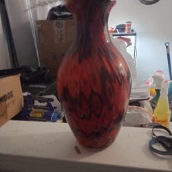 Red And Black Vase