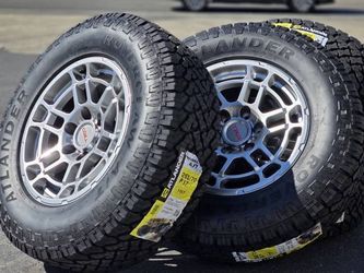 17" NEW Wheels Rims and Tires fits TRD PRO Toyota 4runner Tacoma Tundra Sequoia FJ Lexus GX460 GX470 Black Bronze / Gold Silver 265/70R17 Atlander Fal