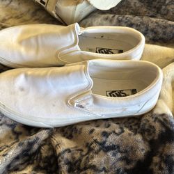 Men’s Size 12 White Slide On Vans