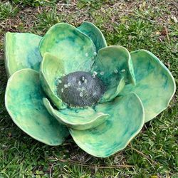 Epoxy Ceramic Resin Lotus Flower Yard Garden Art Decor