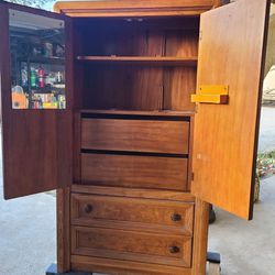 Antique Kimball Armoire Solid Wood