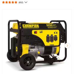 Champion Power Equipment 6250-Watt/5000-Watt Gasoline Powered Recoil Start Portable Generator With Wheel Kit