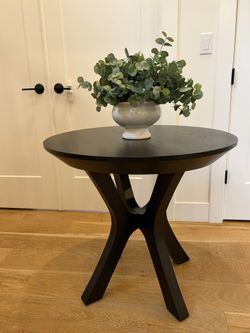 Ebony Oak Side Table, End Table Or Entry Table