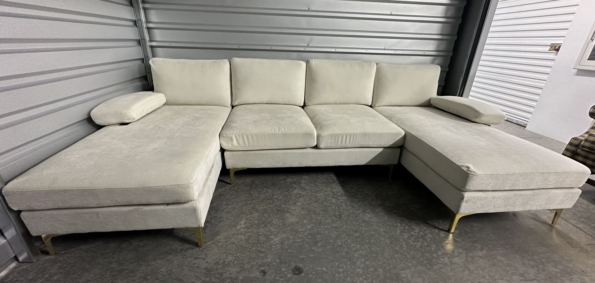 BEIGE U-SOFA MODULAR ((free delivery))🚙🚙🚙