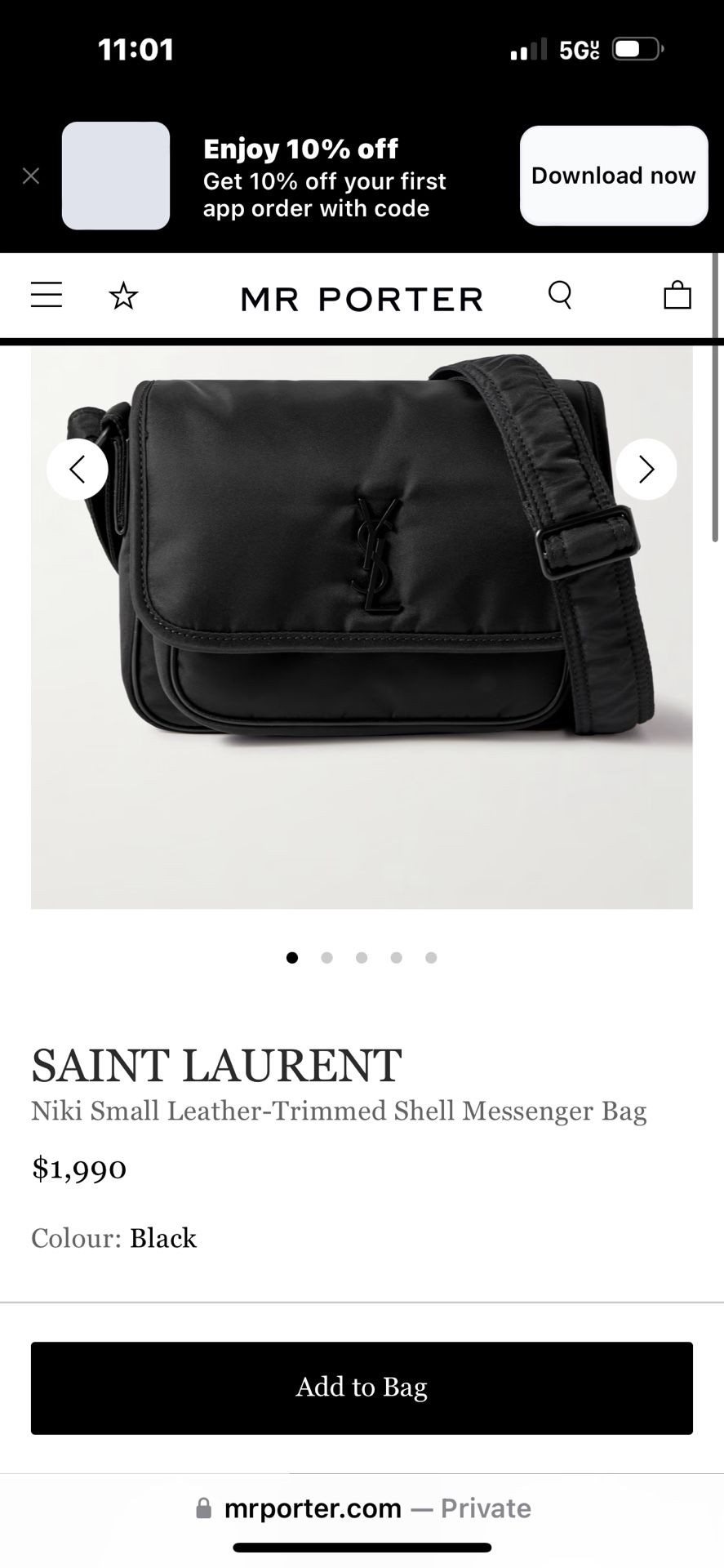 YSL Men’s Bag black