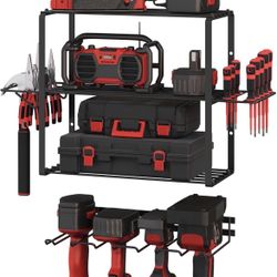 Power Tool Organizer 4 Tier Hanging Wall Mount Garage Storage