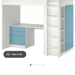 IKEA Smastad Kid Bunk Bed And Desk