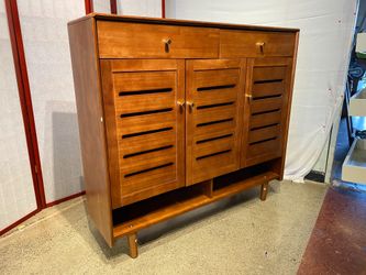Mid Century Modern Style Wooden Storage Cabinet
